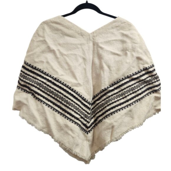 Vintage Boho  Myrjord Veverias Norwegian Handwoven Wool Poncho Cape Unisex - Picture 3 of 11